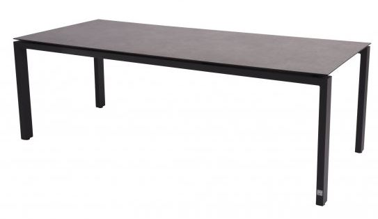 Table de jardin GOA 220 cm - plateau HPL gris foncé - 4 Seasons outdoor