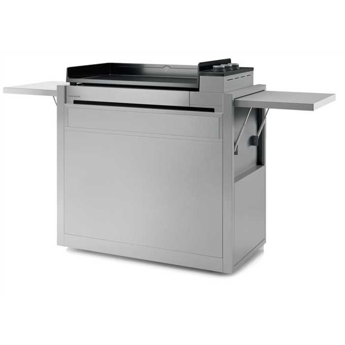 [FA - CHPIF 75] Chariot Plancha Forge Adour Premium 75 Inox – Table Fermée avec Tiroir et Porte Bouteille De Gaz