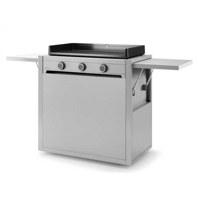 [FA - CHMIF 75] Chariot Inox Forge Adour Modern 75 cm – Meuble Fermé pour Plancha
