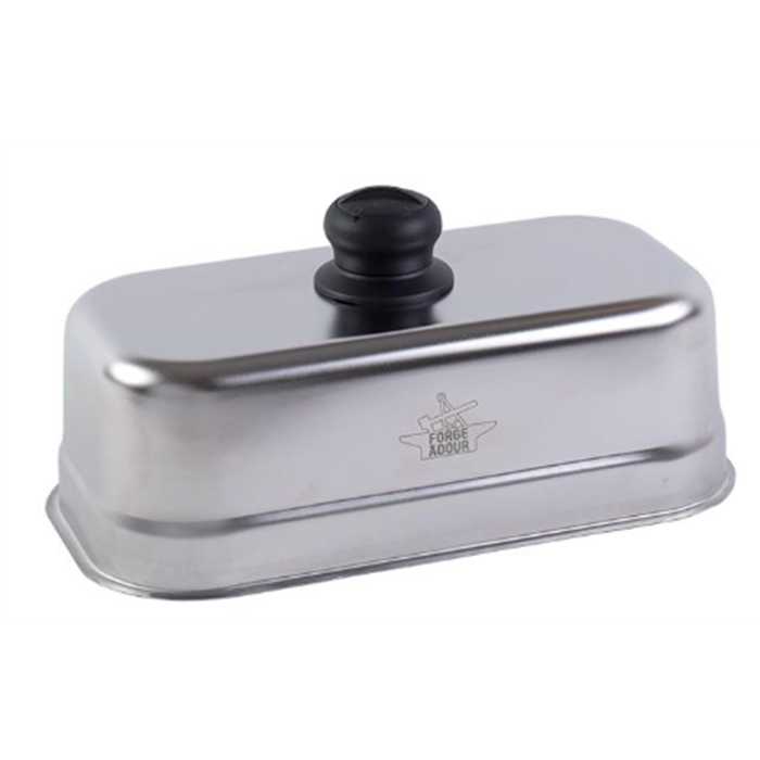 [FA - CUISEUR INOX RECTANG] Cuiseur Inox Rectangulaire Forge Adour 22x28 cm pour Plancha – Cuisson à l’Étouffée et Maintien au Chaud