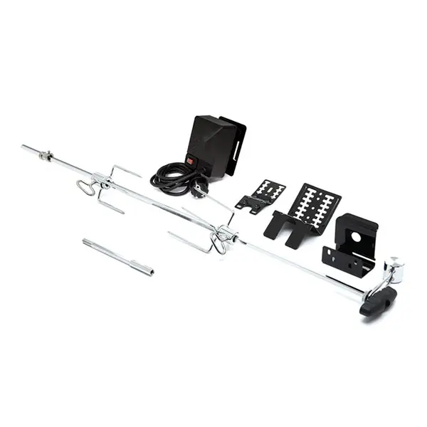 [BROIL KING 60522] Tournebroche Électrique Broil King 60522 – Kit Rôtisserie Universel 220V pour Barbecue Gaz et Charbon, Cuisson Volailles et Rôtis