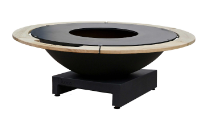 [QUOCO 11005] Plancha Brasero Quoco Piatto Basso Large Noir Ø116 cm – Cuisine Extérieure Premium au Feu de Bois