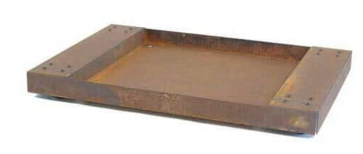 Support Mobile Quoco Carello Corten – Base à Roulettes pour Brasero Plancha Piatto Large