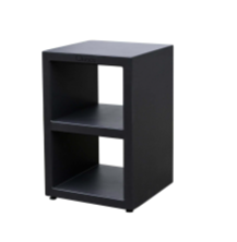 Table avec deux étagères Quoco Tavolo Medium Black, '39021010, MEDIUM, TAVOLO, TAVOLO MEDIUM NOIR