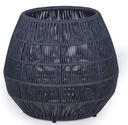 Jardinière Lorenzo Anthracite 60x60 cm – Pot extérieur design en wicker 4SO
