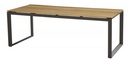 Table de jardin HERITAGE 220 cm – Teck naturel & aluminium anthracite