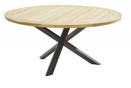 Table ronde PRADO Ø160 cm – Teck & aluminium anthracite – Taste by 4 Seasons Outdoor