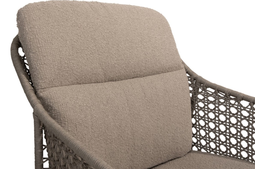 [4SO-214132] Chaise de jardin MORETTI Terre – Rope & inox avec coussins – 4 Seasons Outdoor