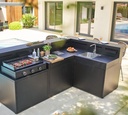 Cuisine Extérieure Forge Adour – Cuisine Modulaire Complète pour Plancha avec Comptoir Bar