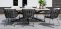 Ensemble de jardin Prado & Fabrice – Table céramique 240 cm + 6 chaises ultra confort | 4 Seasons Outdoor