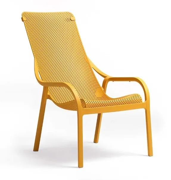 [NARDI-4032956000] Chaise longue Nardi Net Lounge Senape – fauteuil de jardin empilable en résine pour terrasse et extérieur