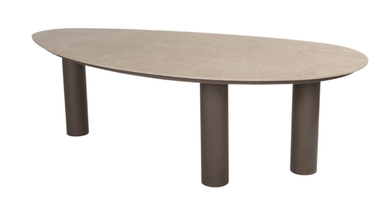 [4SO-1711517117] Table de jardin ARIZONA 238 x 118 cm – Aluminium couleur Terre & plateau céramique – Taste by 4 Seasons Outdoor