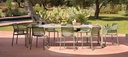 Ensemble de jardin extensible Nardi outdoor - Tevere corda et 8 chaises Doga Menta avec accoudoirs
