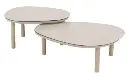 Monroe Set de 2 tables basses couleur latté -  65X32 et 80x27 - Taste by 4 seasons outdoor