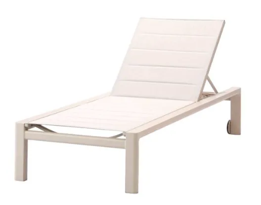 Transat TROPIC en aluminium de couleur "latté" avec roues de 4 seasons outdoor