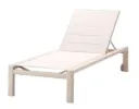 Transat TROPIC en aluminium de couleur "latté" avec roues de 4 seasons outdoor