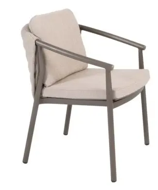 [4SO-91803] Chaise de Jardin Barolo en Aluminium Terre avec Coussins Outdoor – Design Élégant & Confort Premium
