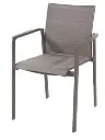 Chaise de Jardin Empilable Cortina en Aluminium couleur "terre" – Élégance Outdoor Haut de Gamme