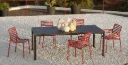 Ensemble de jardin Nardi Tevere Terre 211–275 cm et 6 Doga Marsala avec accoudoirs