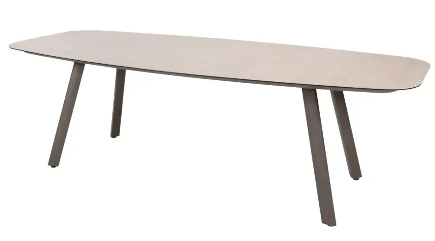 [4SO-91840] Table de jardin en céramique MANOLO de couleur terre 240x103 cm - 4 seasons Outdoor