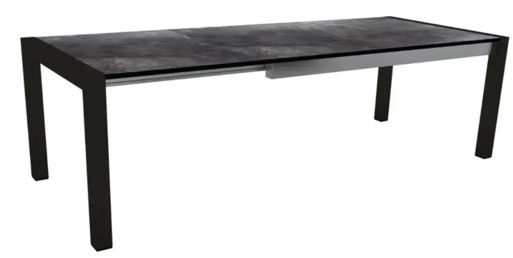 Table extensible 214 à 294 cm noir Mat - plateau HPL Mabre noir