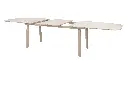 Table extensible MANOLO latté 230/290 cm – Aluminium & céramique effet travertin – 4 Seasons Outdoor