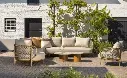 MARTINIQUE - Salon de jardin en aluminium couleur "Ambre" de 4 seasons outdoor 