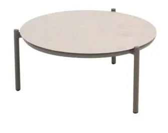 Vic table basse en céramique couleur terre - D.73 cm x H.35 cm de Taste by  4 seasons outdoor