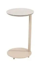 Vic table d'appoint en céramique couleur latte - Diamètre: 30 cm H.50 cm de TASTE by 4 seasons outdoor