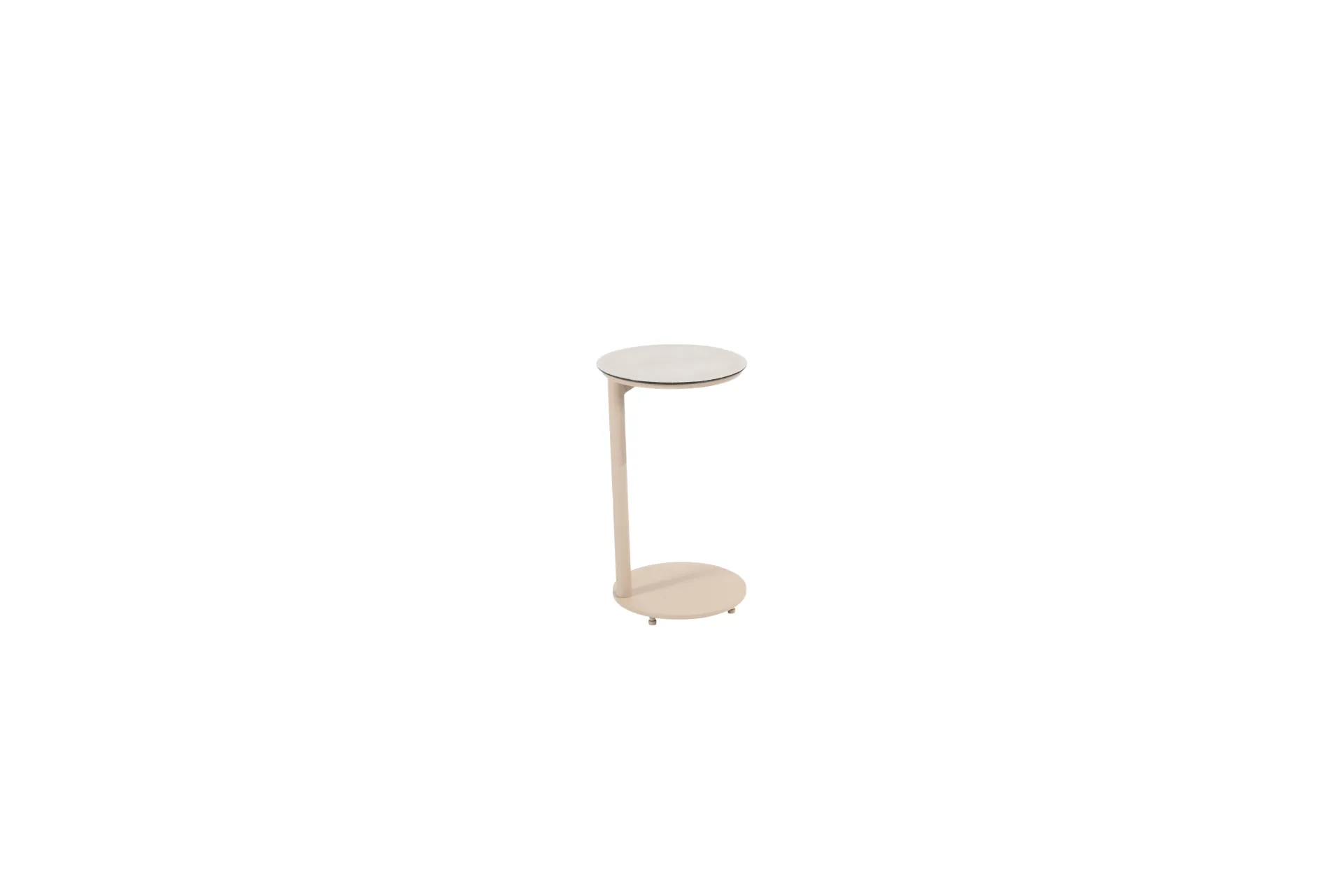 Vic table d'appoint en céramique couleur latte - Diamètre: 30 cm H.50 cm de TASTE by 4 seasons outdoor