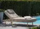 Lit de jardin Milano latté – Bain de soleil premium & ultra confortable | 4 Seasons Outdoor