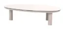 Table basse Nina - Aluminium de couleur "lin" - Plateau en céramique 123x73x31 cm - Taste by 4 Seasons Outdoor