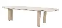 Table de jardin DENIA 290 x 110 cm – Aluminium latté & plateau céramique
