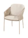 Florence chaise de jardin de couleur latté avec ses 2 coussins 4 seasons outdoor
