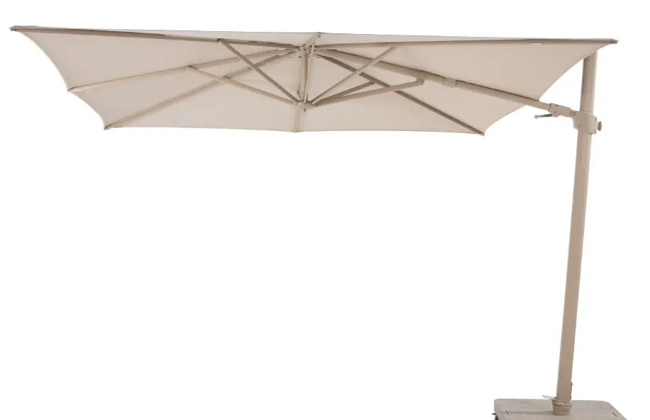 Siesta premium parasol déporté 300x300cm couleur sand 4seasons outdoor 
