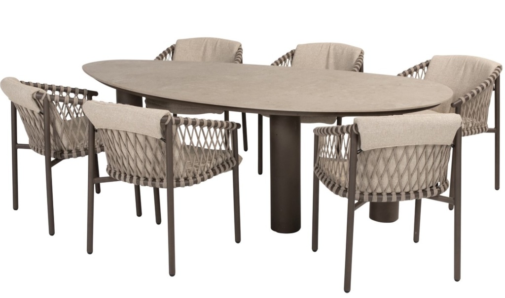 [4SO-17117 17071] Ensemble de jardin Arizona - Allora - couleur:"terre" de la marque 4 seasons outdoor Modèle d'expo