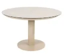 Table ronde Sarah D.120 cm - Aluminium de couleur "Latté" - Taste by 4 Seasons Outdoor