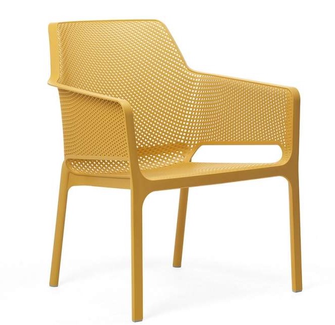 [NARDI CHAISE RELAX 40327.56.000] Chaise de jardin en résine de couleur SENAPPE NET RELAX - NARDI, 40327.56.000, 4032756000