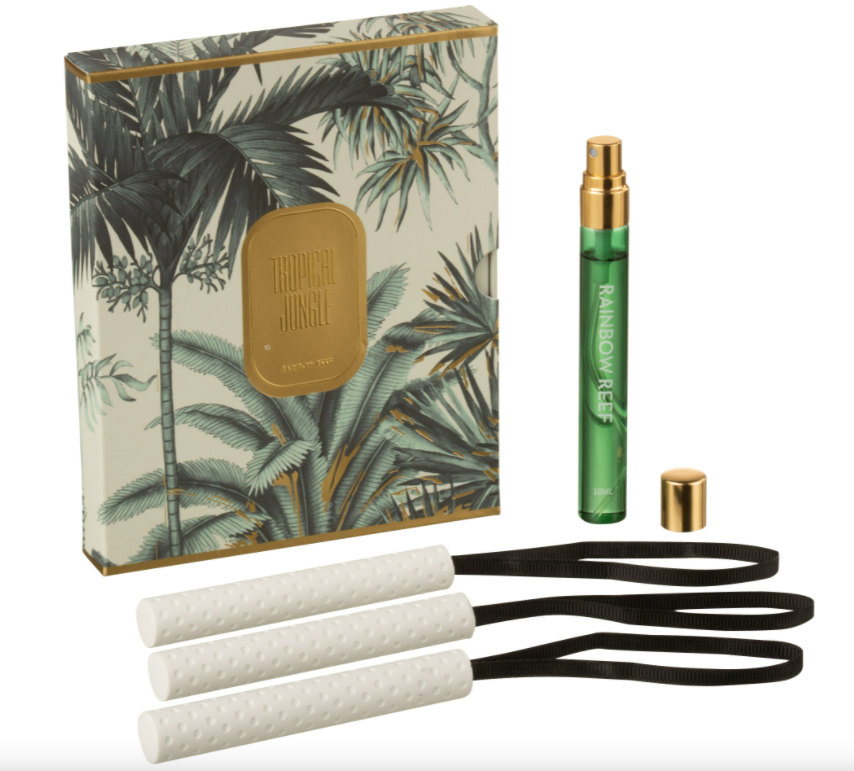 Boite 3 Suspension Parfumee Tropical Jungle Vert, suspension, 12015