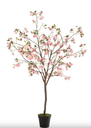 Arbre En Fleurs Plastique Rose/Marron Large - J-LINE, plante, 12505, arbre