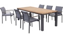 Chaise de Jardin Melbourne Anthracite avec Rope & Coussin – Design Aluminium Empilable