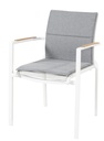 Chaise de jardin avec coussin MELBOURNE BLANCHE - Cordes - TASTE by 4 seasons outdoor, MELBOURNE, 91405