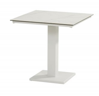 [4SO-91059] Table dining en aluminium couleur "blanche" - 75 x 75 cm - TITAN - TASTE, 91059