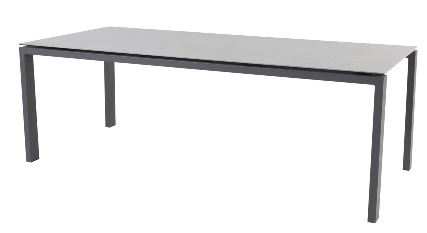 [4SO-91445] Table de jardin LAFITE 220 x 95 cm – Aluminium anthracite & plateau céramique – Taste by 4 Seasons Outdoor