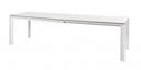 Table de jardin extensible OPTIMUM – 220/280/340 x 95 cm – Aluminium blanc & plateau céramique