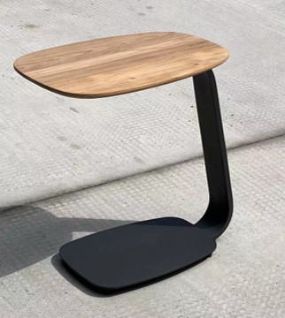 [4SO-91408] Table d'appoint GENTLE aluminium anthracite et plateau en teck - TASTE by 4 seasons outdoor, 91408, GENTLE