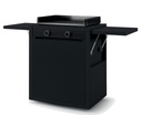 Chariot fermé en acier noir - CH MAF 60 N- pour plancha 60 cm MODERN - Forge Adour