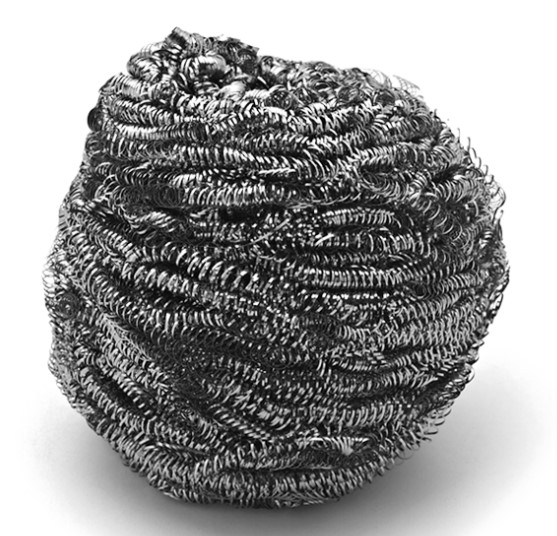 Boule de Nettoyage Forge Adour FA-Boule Inox 60g – Accessoire Entretien Plancha, Frotte Sans Rayer Plaque Fonte Émaillée et Inox