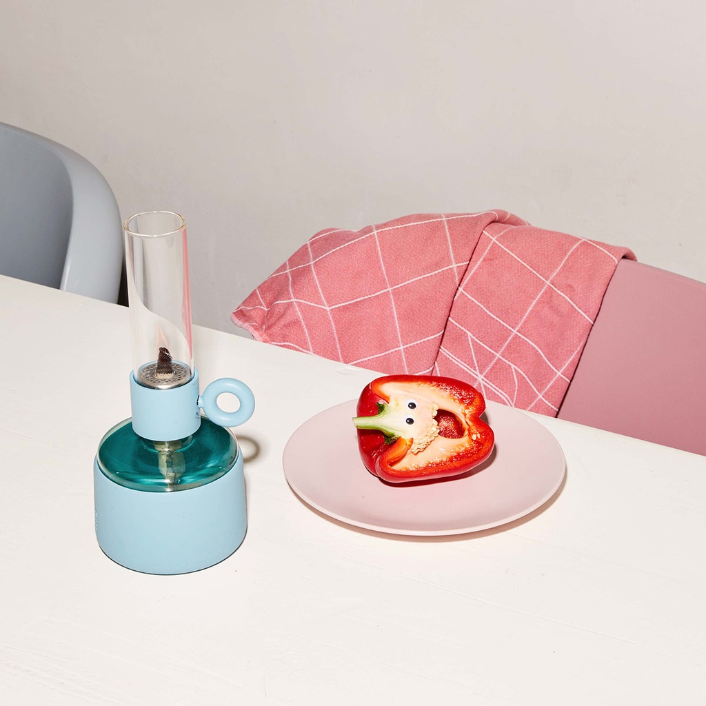 Flamtastique XS - Lampe à huile FATBOY couleur "ice blue", FLAMTASTIQUE