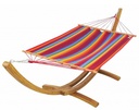 Hamac Jobek Set EsKapade Fortaleza avec support bois – hamac sur pied extérieur confortable et design naturel